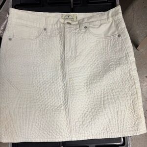 Lucky Brand Cream Quilted Mini Skirt